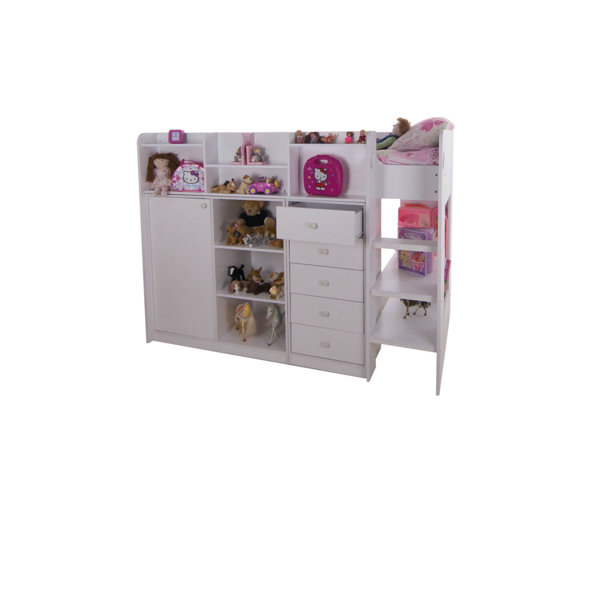 Isabelle & Max Wizard Single (3') High Sleeper Loft Bed Bed with ...